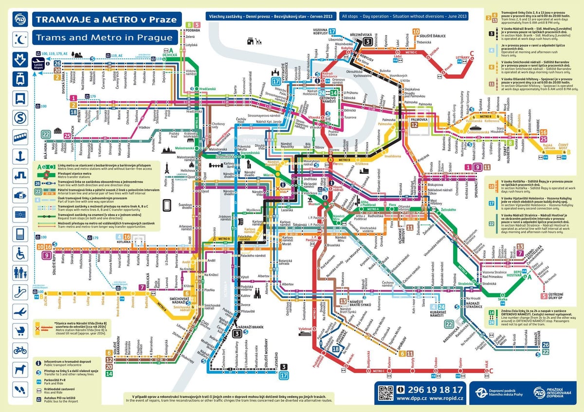 praga transporte público mapa