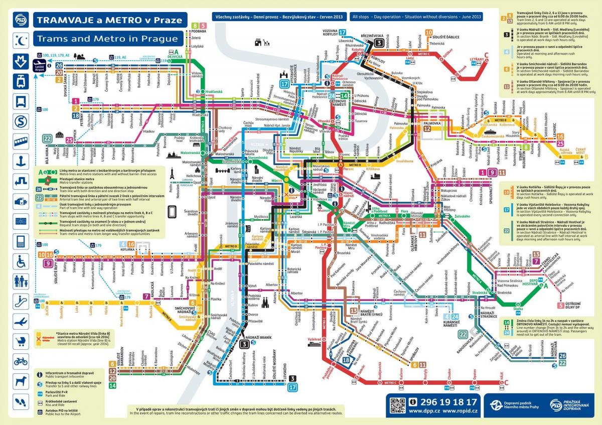 praga transporte público mapa