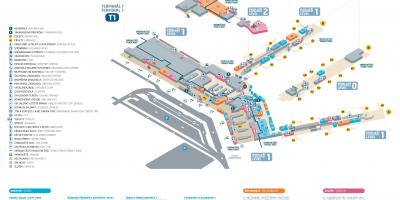 La Terminal 1 del aeropuerto de praga mapa
