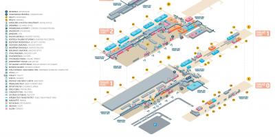 Mapa de la terminal 2 del aeropuerto de praga