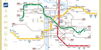 Estación de metro Andel mapa de praga