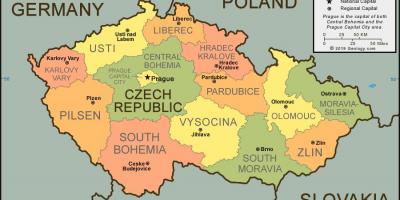 Praga mapa del país