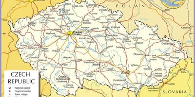 Praha, república checa mapa