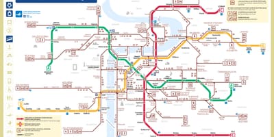 Praga de tranvía y de metro mapa