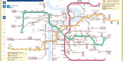 Praga de tranvía y de metro mapa